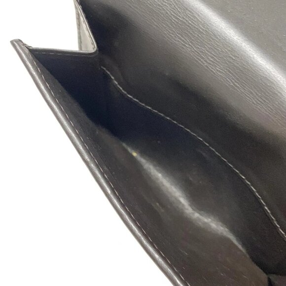 Auth GUCCI Icon Bit 101603 Black Light Brown Jacquard Leather - Bifold Wallet - Picture 5 of 5